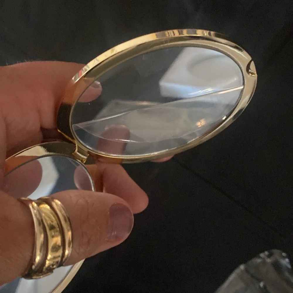 CHANEL Gold Accessory Compact with Iconic Logo